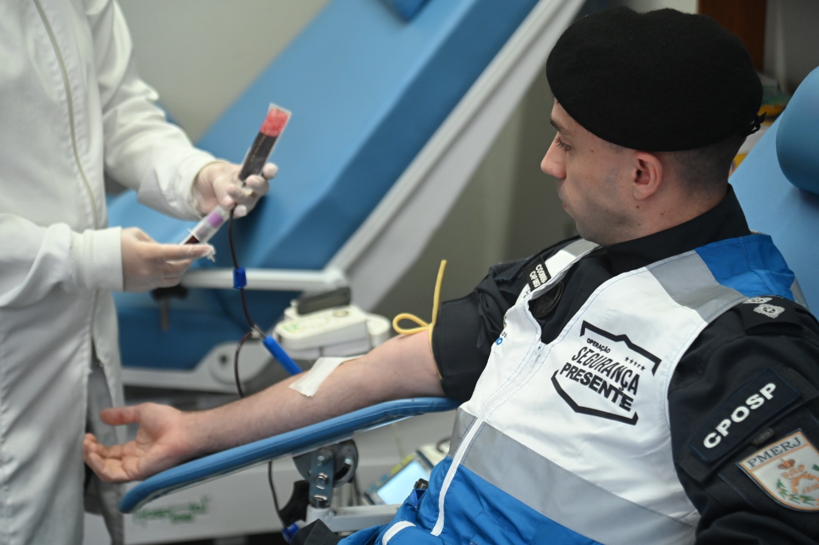 Policiais do Segurança Presente se mobilizam para doar sangue ao Hemonúcleo de Barra Mansa